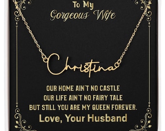 Collar con nombre personalizado: acero inoxidable o acabado dorado, regalo de aniversario