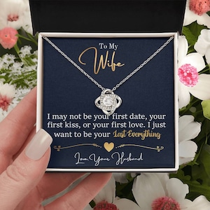 To My Wife Gift for Wife Mother's Day Gift To Wife Gift To Girlfriend Last Everything Love Knot Necklace image 5