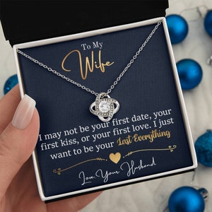 A mi esposa - Regalo para la esposa Regalo del Día de la Madre - Regalo a la esposa - A la novia - Último todo - Collar de nudo de amor