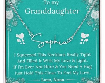 Personalized Name Necklace for Granddaughter - A Nana's Precious Gift of Affection | Gift from Granddaughter