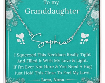 Collar personalizado con el nombre de tu nieta: regalo de Nana