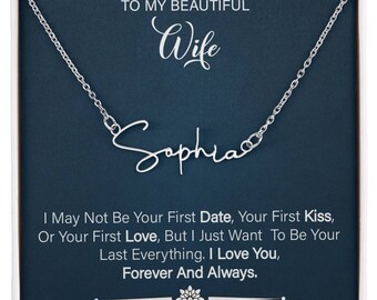 Collar con nombre personalizado para esposa: un regalo especial para aniversarios y ocasiones especiales
