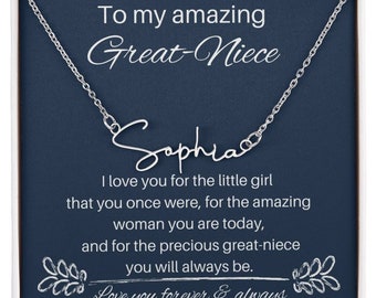 Collar con nombre personalizado: regalo para sobrina, hecho en EE. UU.