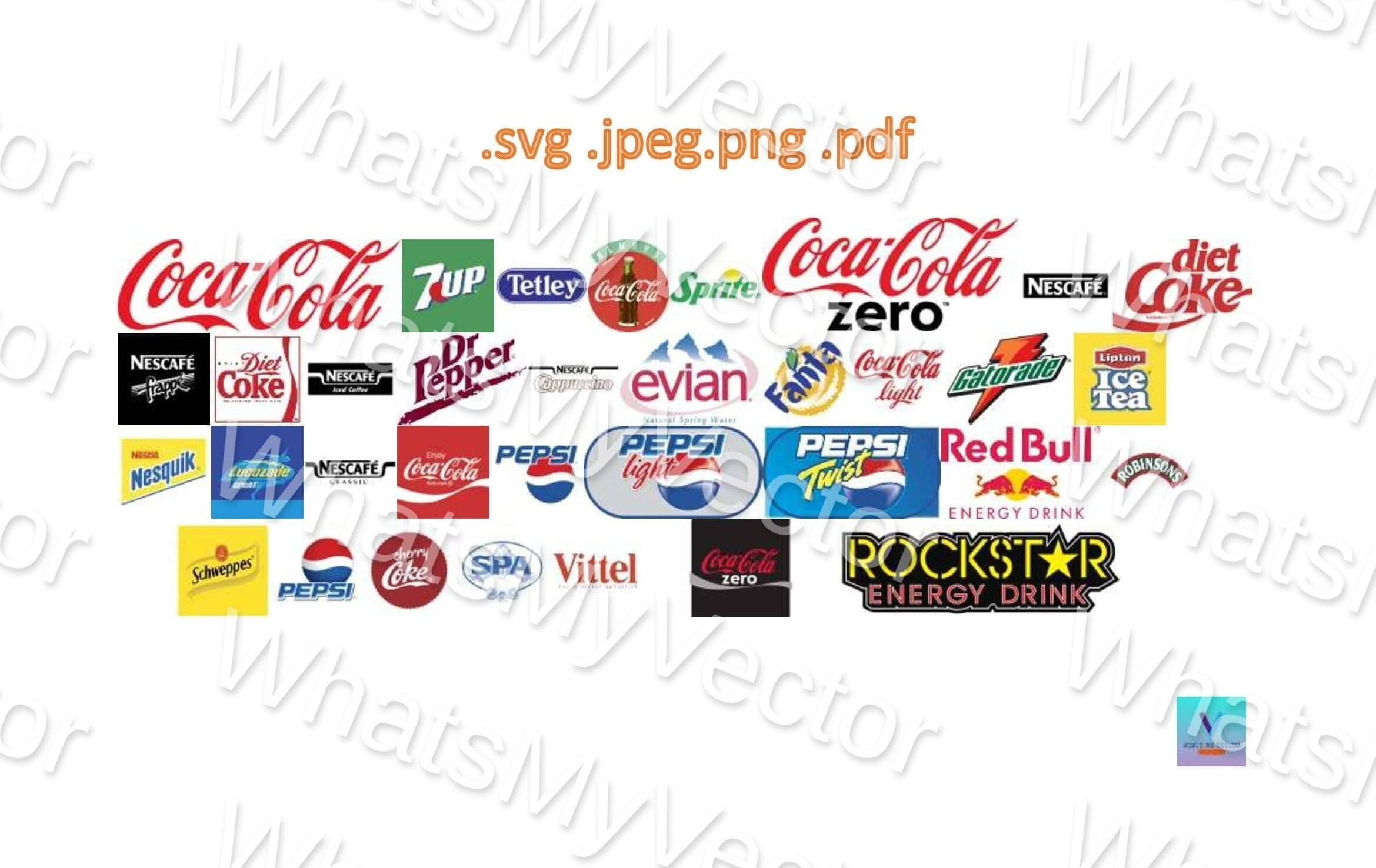 NEW UPDATED 22 X Soft Drinks Brands 34 X Logo's & Etsy