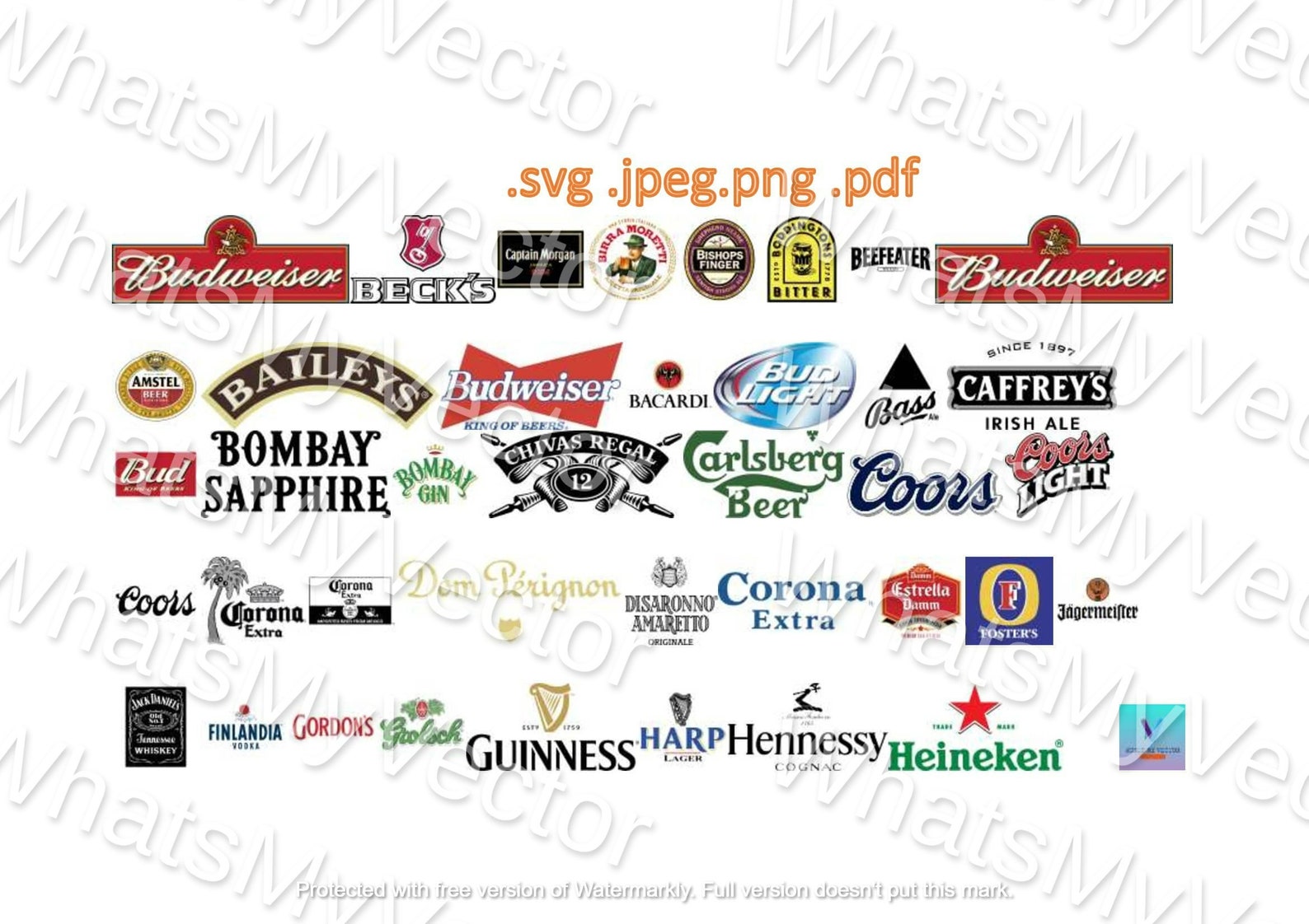 NEW UPDATED 54 Alcoholic Drinks Brands in 65 x Logo's Etsy