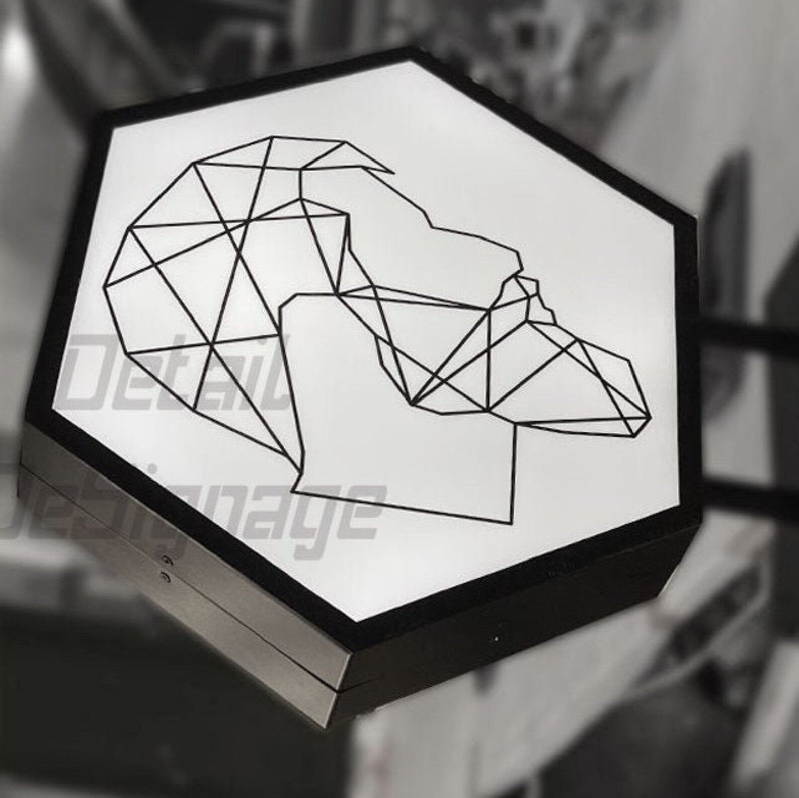 Double Sided Laser Cut Metal Frame Shaped Lightbox Custom Etsy