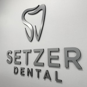 Custom Laser Cut 3D Metal Logo Sign, Indoor Business Sign