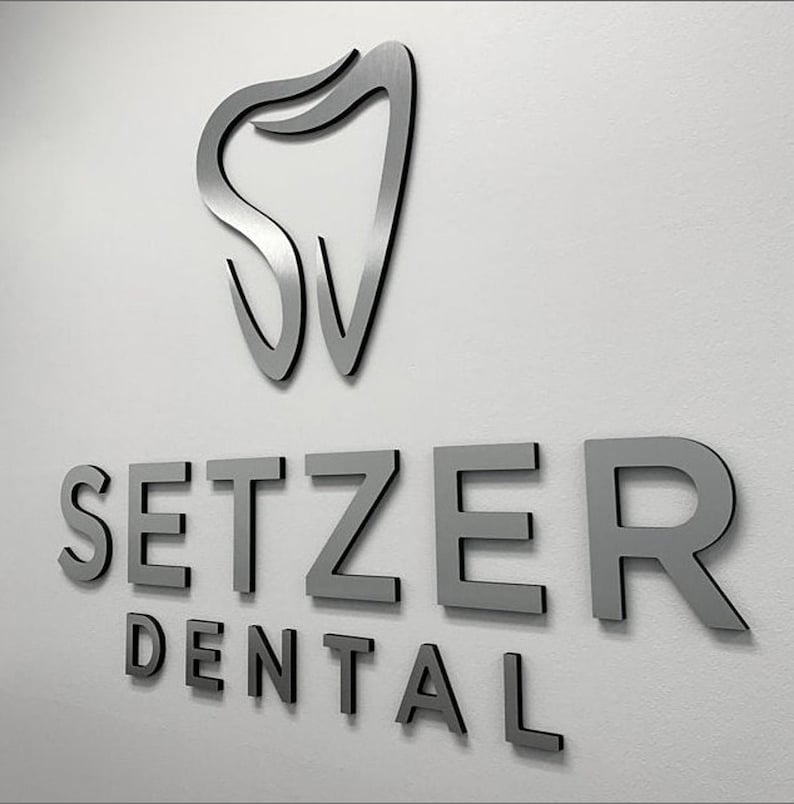 Wall Mounted Brushed Silver Foamex Sign