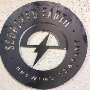 Custom Rusty Metal Sign, Farm Signs, Personalized Gifts, Custom Logo ...