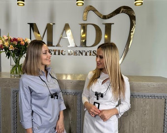 Dental Office Gold Colored Welcome Sign, Beauty Salon Reception Signage, Dent Clinic Mirrored Wall Decor, Aesthetics Saloon Business sign