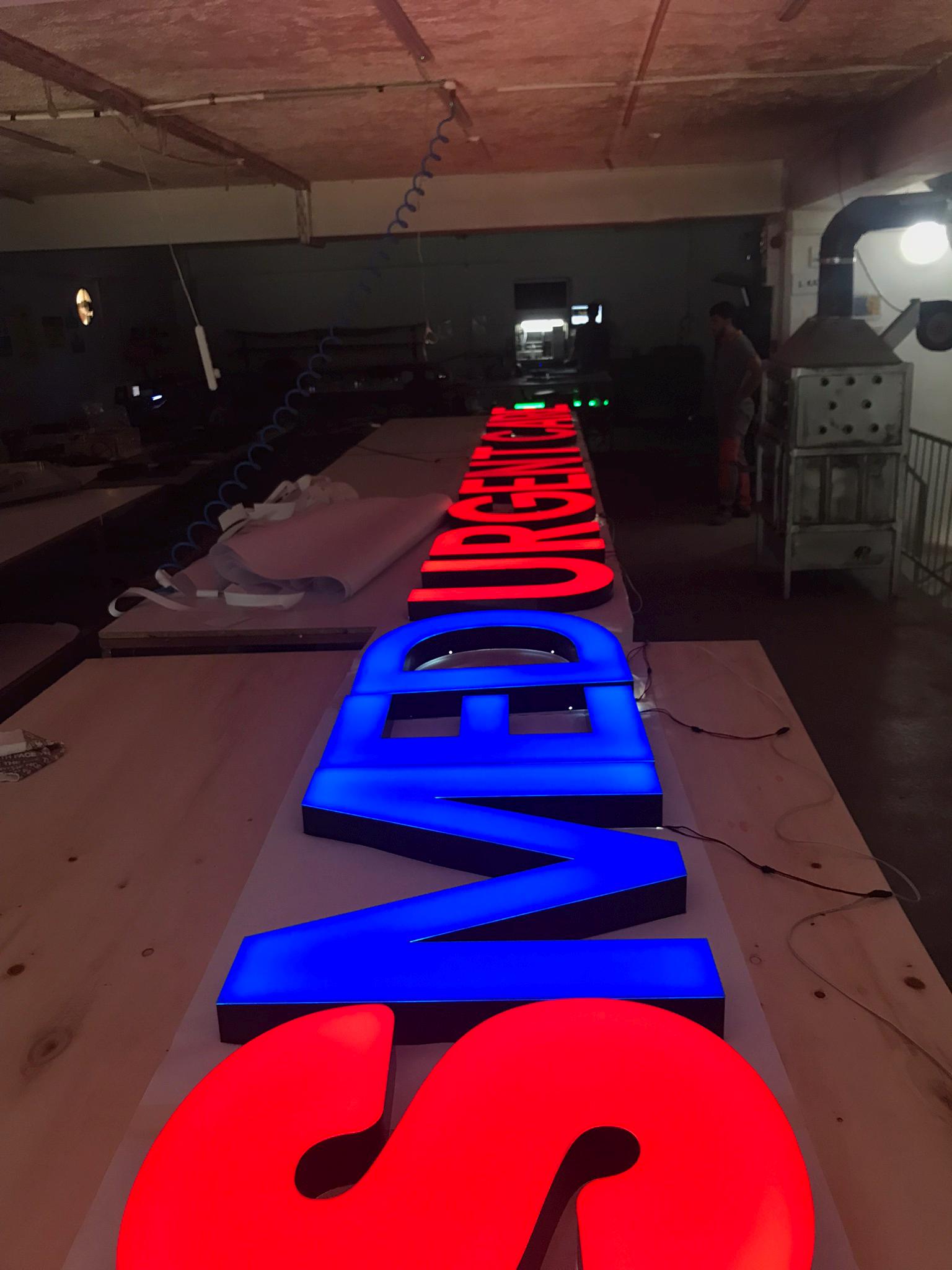 Custom LED Front Lit Signage Face Lit Channel Letters 3D Illuminated ...