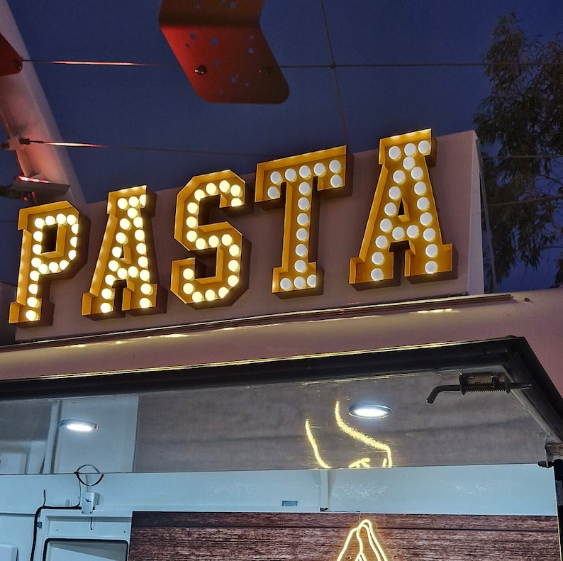 Custom Metal LED Marquee Sign: Business, Food Truck, Outdoor - Etsy