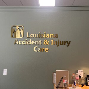 Wall Mounted Mirrored Gold Foamex Sign