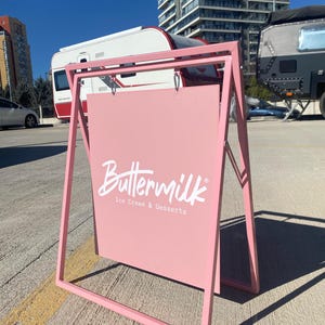 Custom A-Frame Outdoor Sidewalk Signs, Sandwich Signage, Swinging Signage, Sidewalk Signage, Frame Signage, Outdoor Cafe Sign, Menu Signage