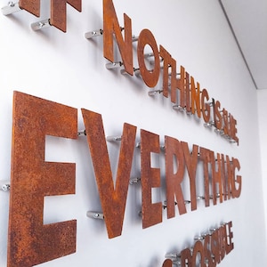 Custom Corten Steel Sign,Rustic Sign,Metal Sign,Rusty Metal Letters,Rusted steel Signage,Custom Metal Art,Personalized Decor,Sign,Wall Art