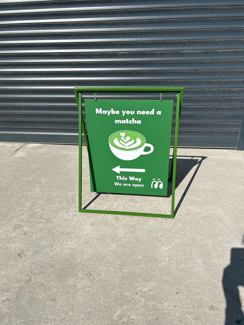 Custom A-Frame Outdoor Sidewalk Signs, Sandwich Signage, Swinging Signage, Sidewalk Signage, Frame Signage, Outdoor Cafe Sign, Menu Signage