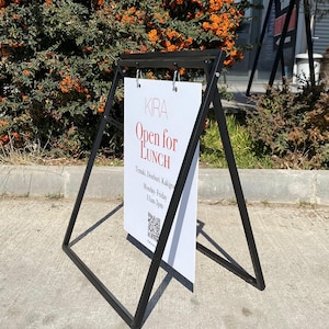 Custom A-Frame Outdoor Sidewalk Signs, Sandwich Signage, Swinging Signage, Sidewalk Signage, Frame Signage, Outdoor Cafe Sign, Menu Signage