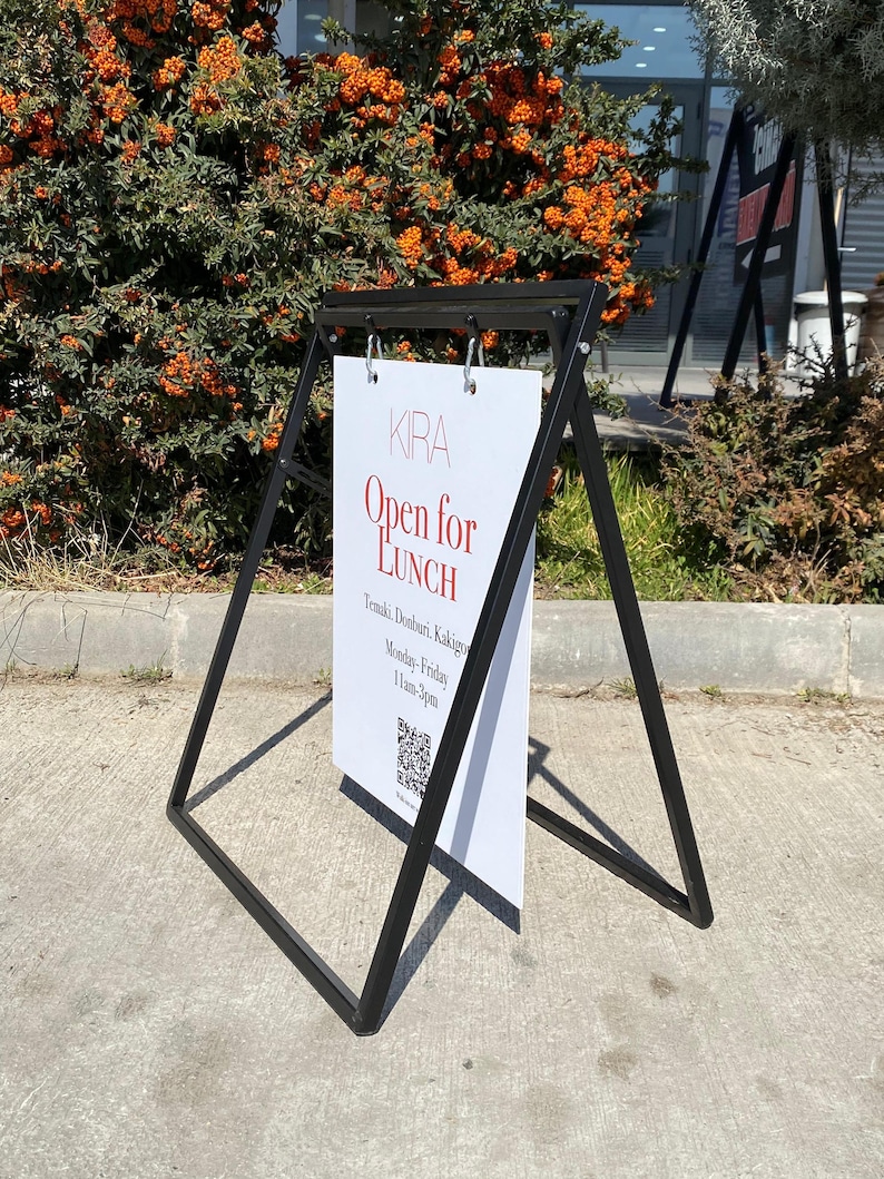 Custom A-Frame Outdoor Sidewalk Signs, Sandwich Signage, Swinging Signage, Sidewalk Signage, Frame Signage, Outdoor Cafe Sign, Menu Signage