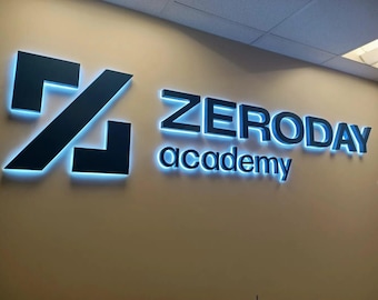 Custom Illuminated Stainless Steel 3D Letter Sign: Backlit Storefront Logo