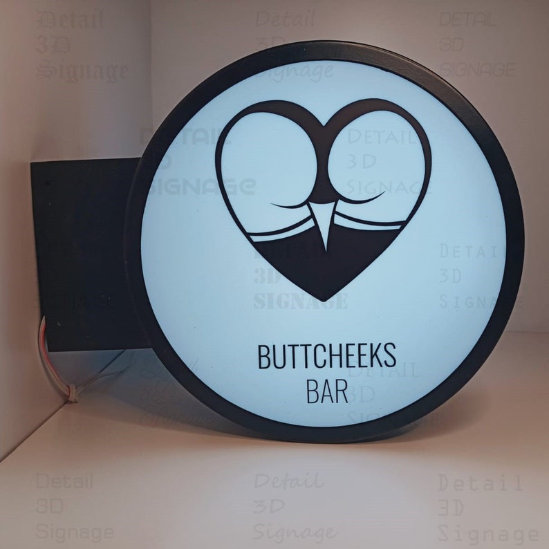 Round Light Box Store front Sign, LED Light Box Sign Board, Blade Sign, Outdoor Sign, Double Sided Projecting Light Box, Circle Custom Sign
