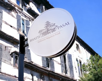 Customizable Double-Sided Light Sign: Backlit Business Street Sign