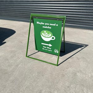 Custom A-Frame Outdoor Sidewalk Signs, Sandwich Signage, Swinging Signage, Sidewalk Signage, Frame Signage, Outdoor Cafe Sign, Menu Signage