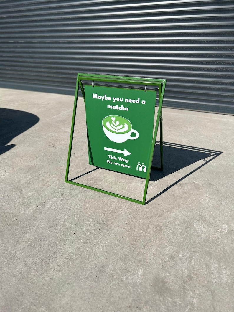 Custom A-Frame Outdoor Sidewalk Signs, Sandwich Signage, Swinging Signage, Sidewalk Signage, Frame Signage, Outdoor Cafe Sign, Menu Signage