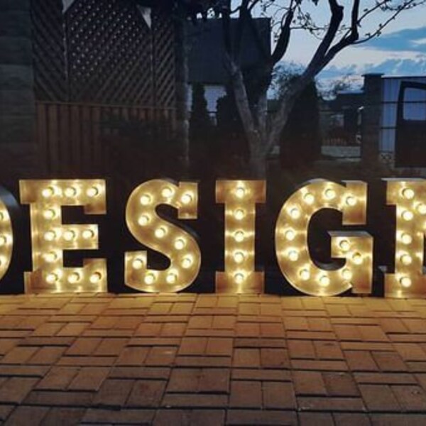 Carnival Circus Light Up, Custom Marquee Signs, Metal LED Logo, Business Illuminated Signs, LED Channel Letter, Rustic Metal Letter Lights