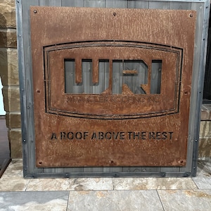 Custom Rusty Metal Sign, Farm Signs, Personalized Gifts, Custom Logo ...