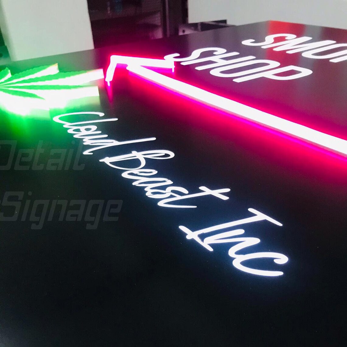 Double Sided Laser Cut Metal Frame Shaped Lightbox Custom Etsy