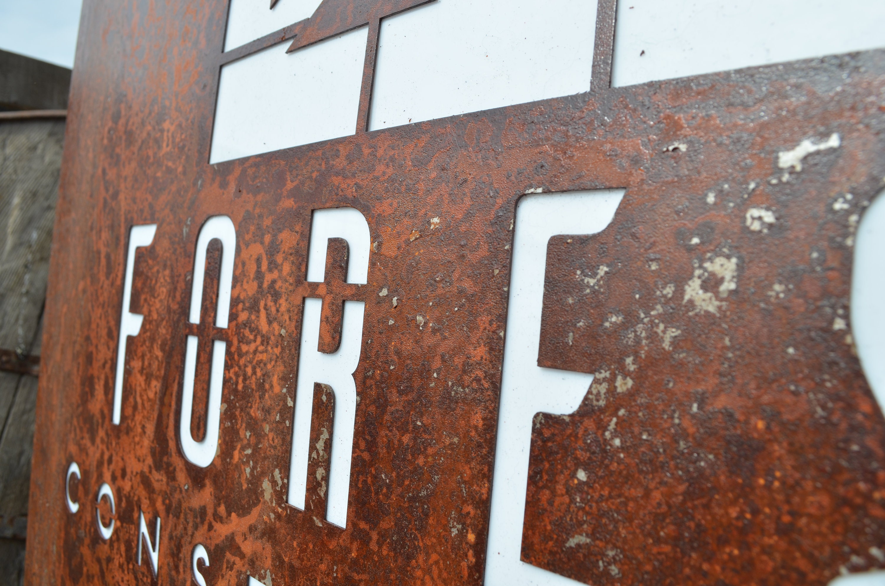 Rusty Double Sided Signage Corten Light Box Rusty Blade - Etsy