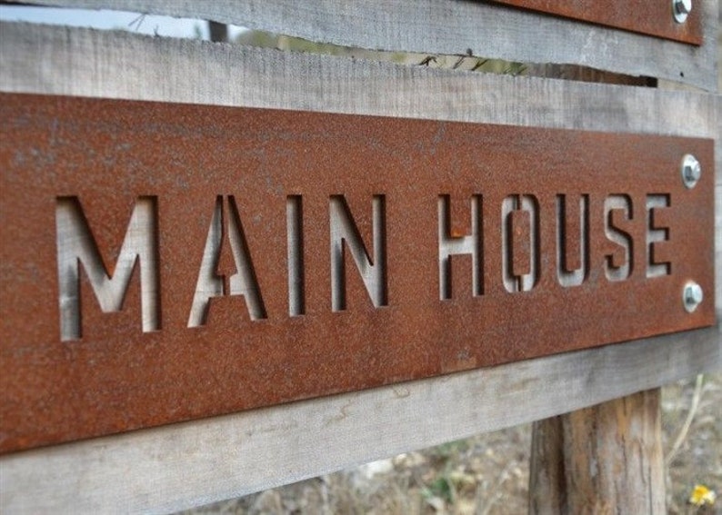 Custom Rusted Metal Sign Personalized Metal Wall Signs Farm Etsy