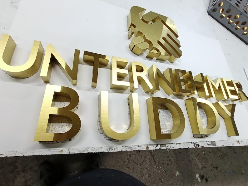 Signage And Lettering Custom 3D Metal Logo Signage and Lettering Laser Cut Metal Signage ...