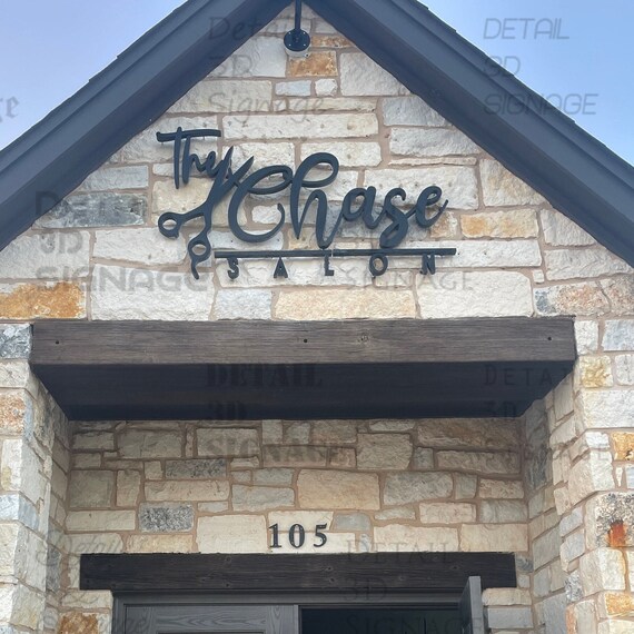 Outdoor Sign Business Laser Cut Logo Custom 3D Business Etsy