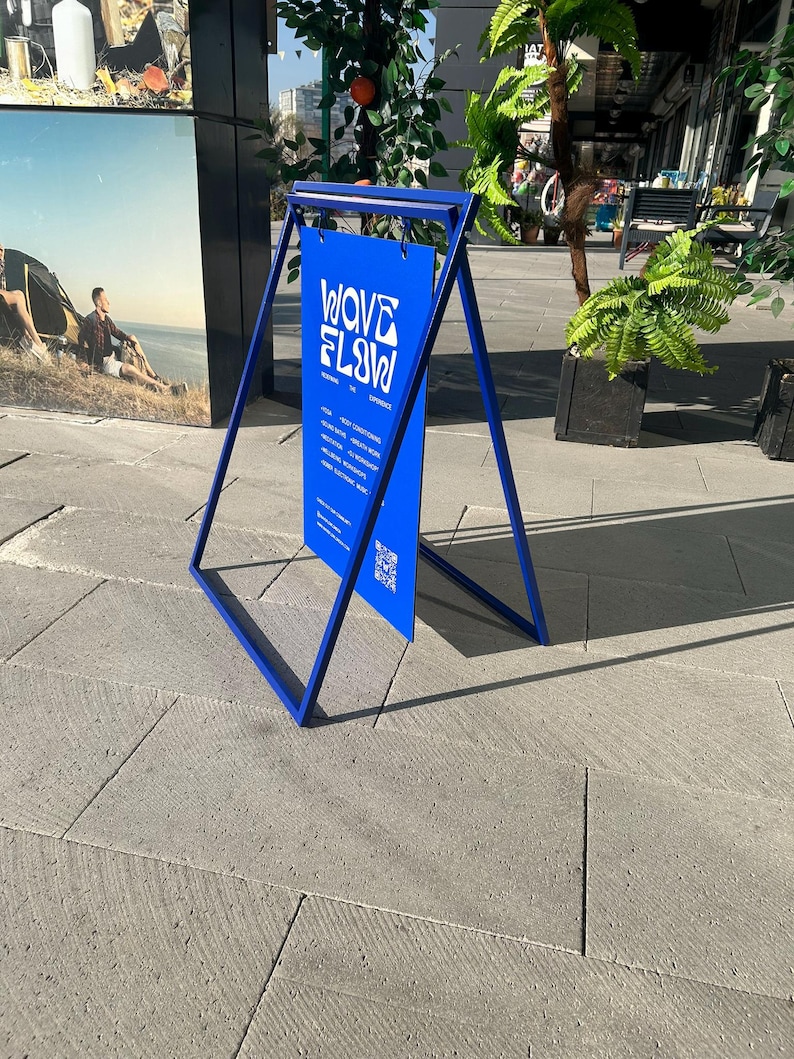 Custom A-Frame Outdoor Sidewalk Signs, Sandwich Signage, Swinging Signage, Sidewalk Signage, Frame Signage, Outdoor Cafe Sign, Menu Signage