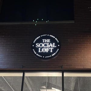 Custom Backlit Round Logo Sign: 3D Hollow Lightbox