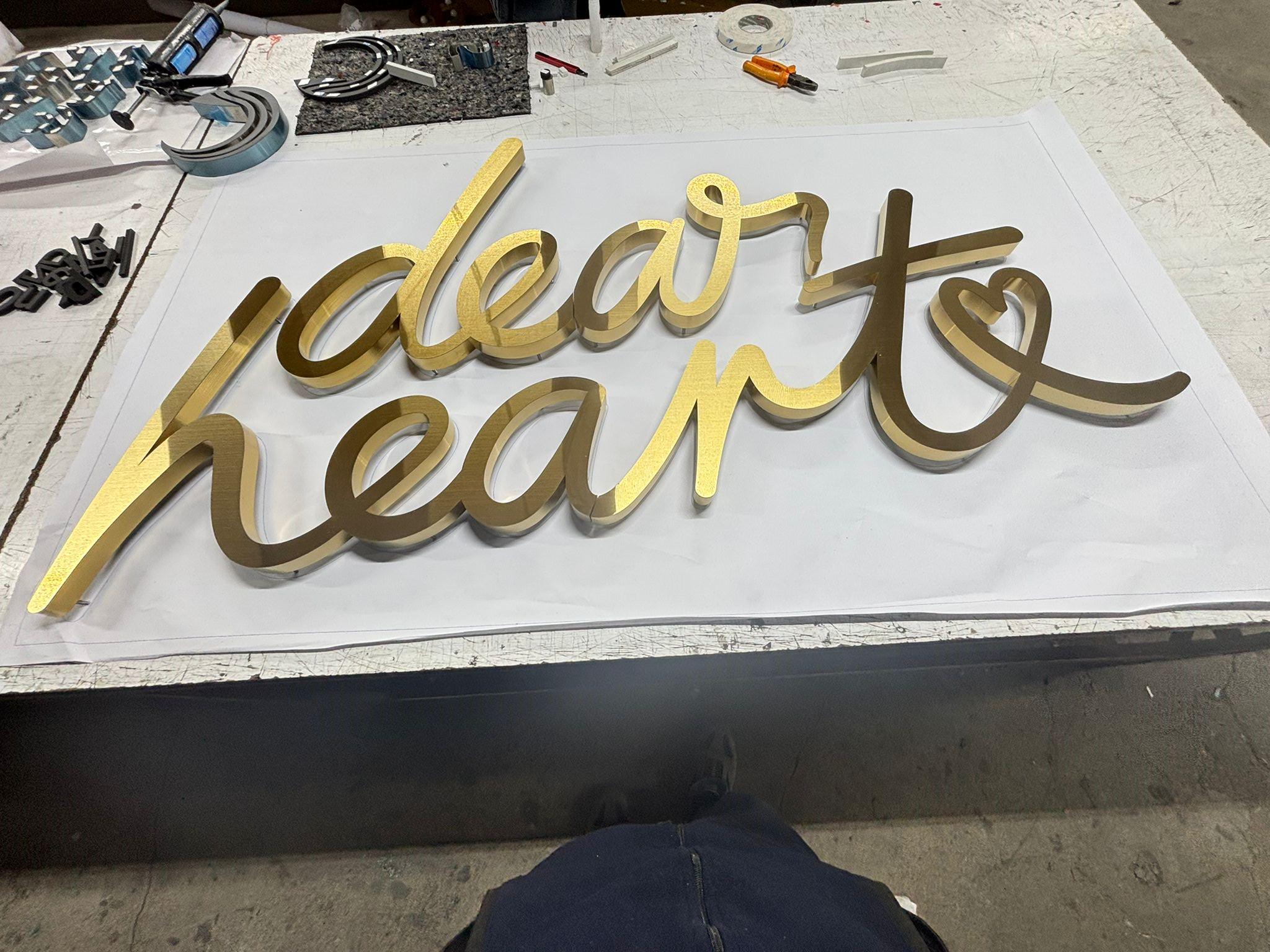 Signage And Lettering Custom 3D Metal Logo Signage and Lettering Laser Cut Metal Signage ...