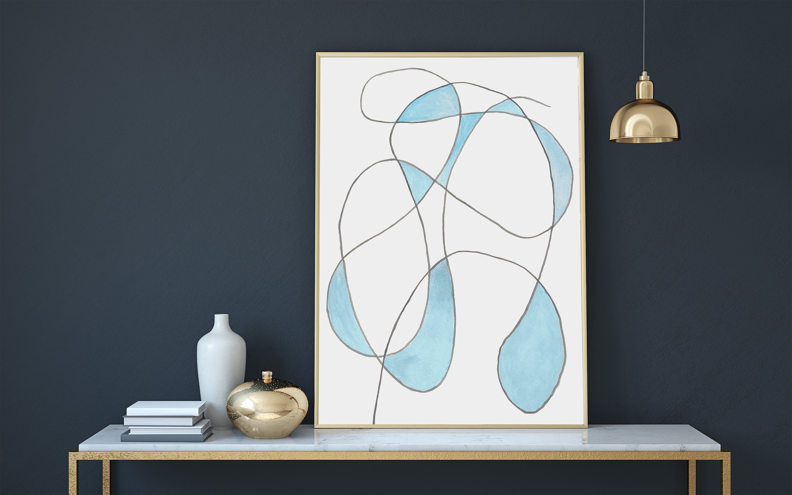 Printable One Line Drawing Abstract Scribble Art Print - Etsy