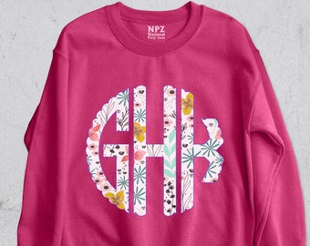 monogram sweatshirt ideas