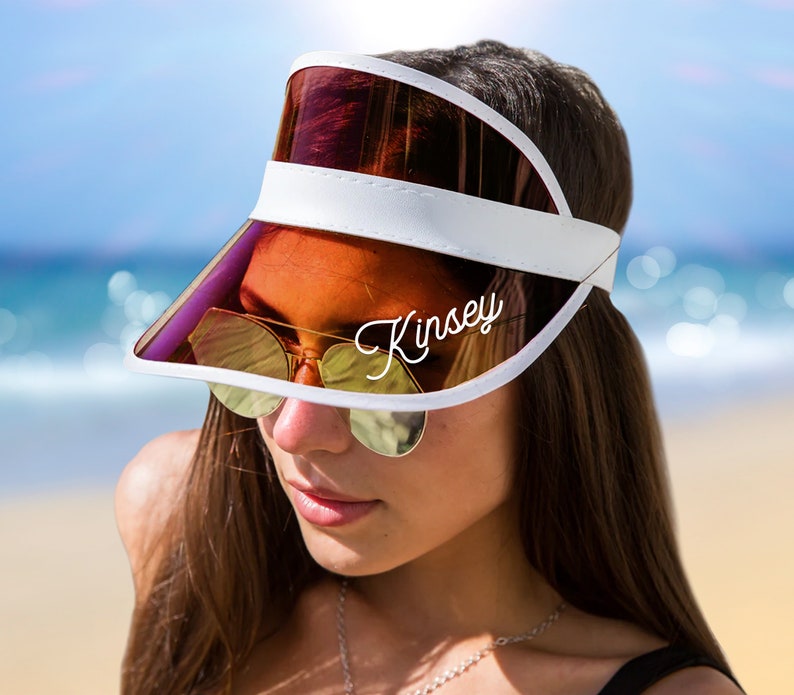Custom Holographic Visor Bachelorette Party Holographic Hat Etsy