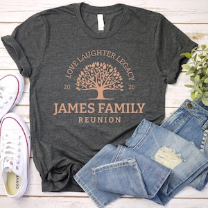 Custom Family Reunion Shirts, Boho Family Tree, Personalized Name image 3