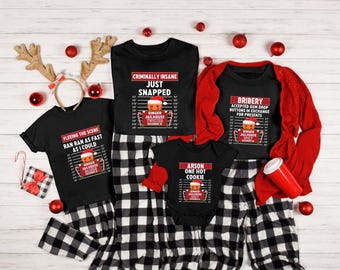 Gingerbread North Pole Correctional, Matching Family Christmas Shirts