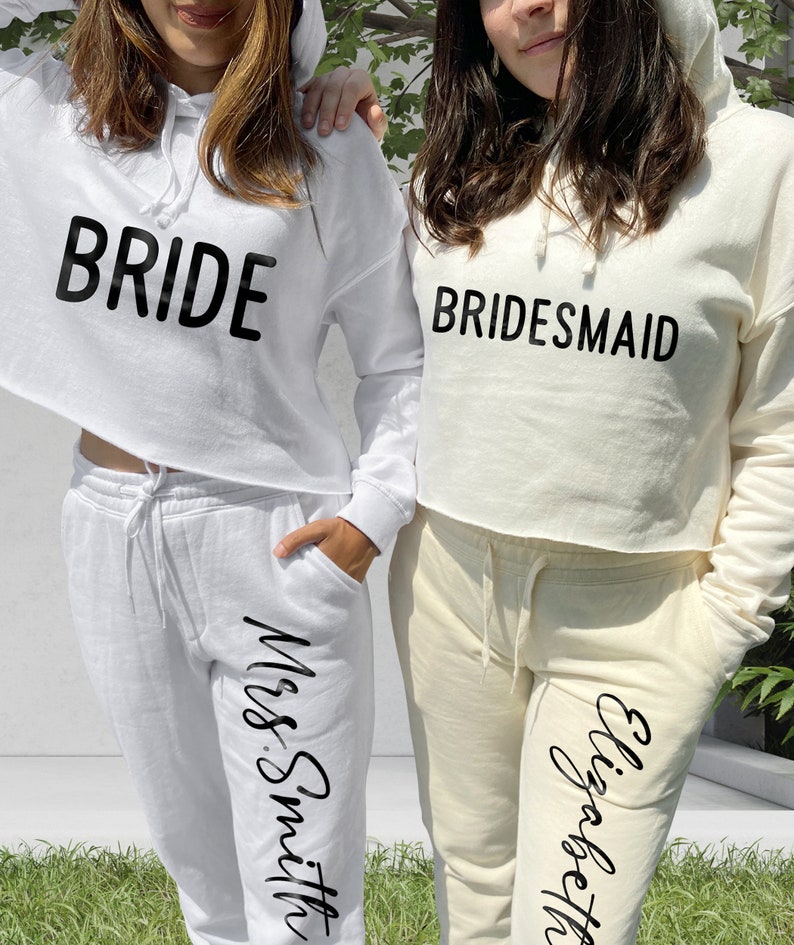 Personalized Bridal Party Sweatsuit Set Custom Bride Etsy