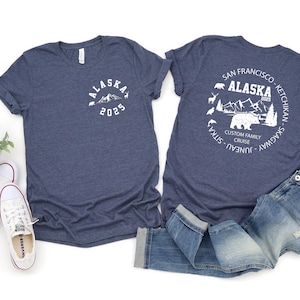 Personalized Alaska Cruise T Shirts, Alaska Cruise Shirt, 2024 Alaska Cruise t-shirts, Cruisin to Alaska, Matching Alaska Family Cruise Tee