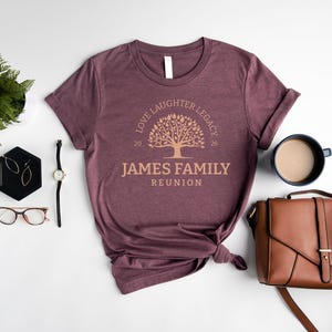 Custom Family Reunion Shirts, Boho Family Tree, Personalized Name image 5