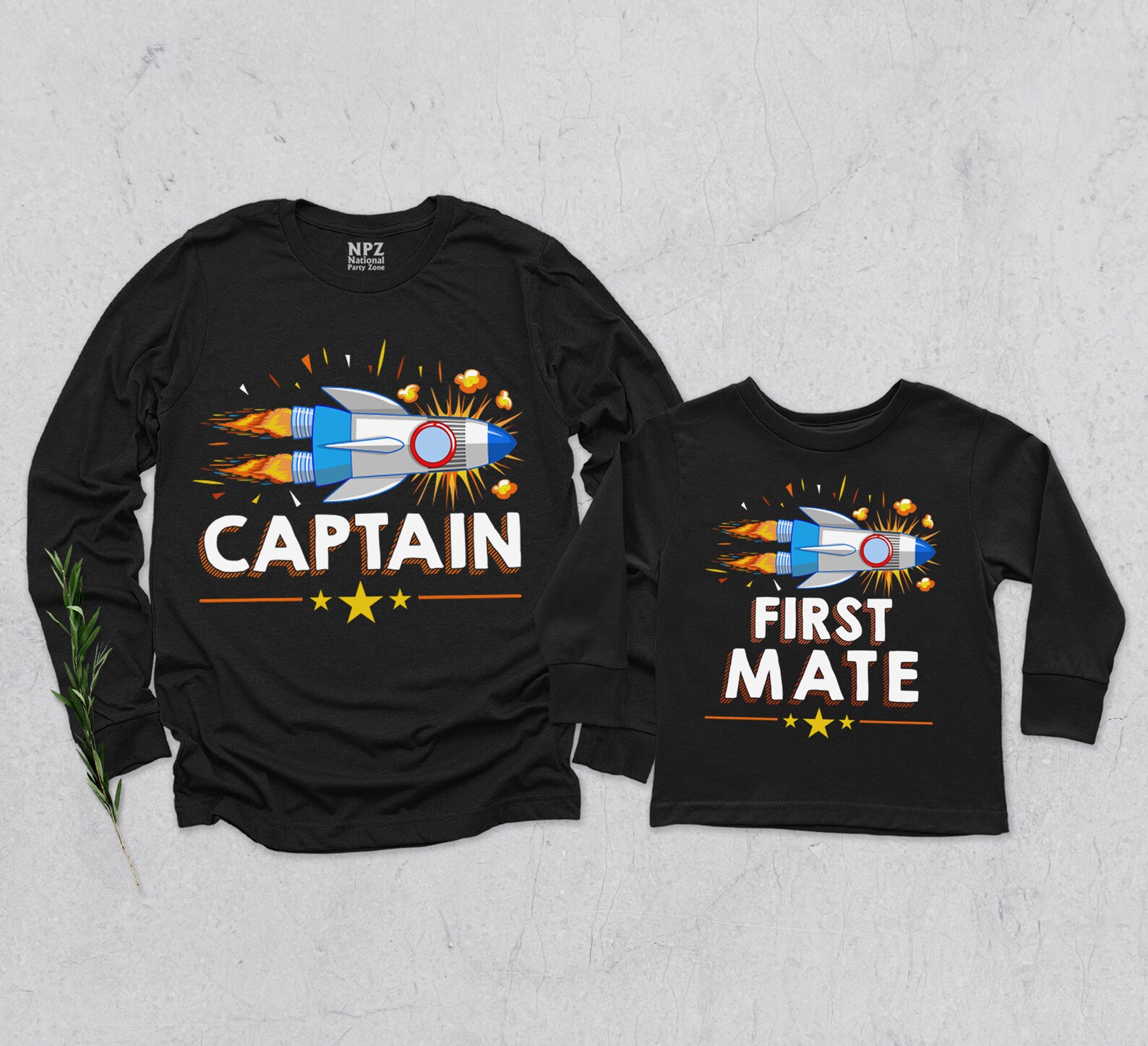 Captain and First Mate Long Sleeve Shirts Matching Mom And Me Etsy