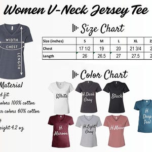 women's v - neck jersey tee sizes chart
