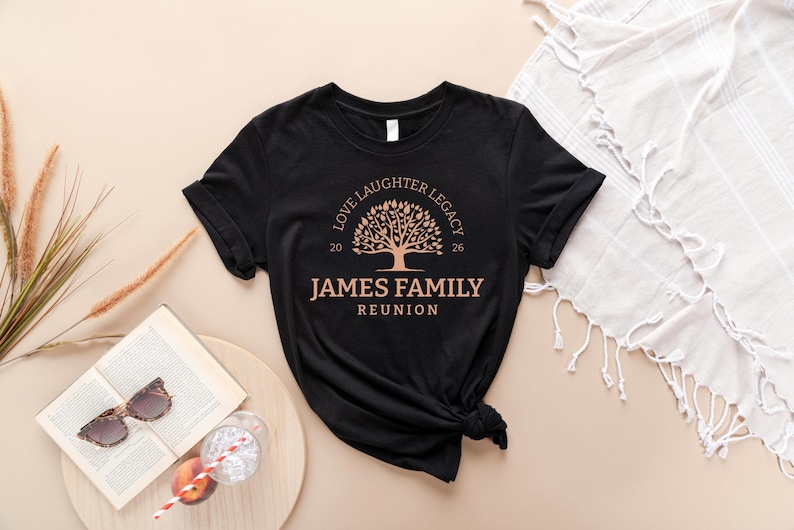 Custom Family Reunion Shirts, Boho Family Tree, Personalized Name image 6