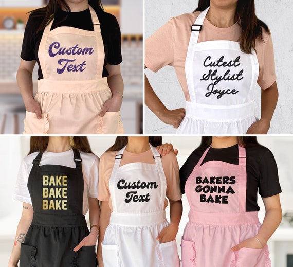 Personalized Ruffle Apron for Women Christmas Gifts for Mom Kitchen Gift  for Her Cooking Gifts Hostess Gifts Baking Gifts 