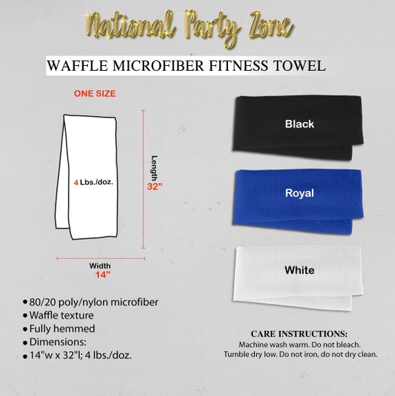 Custom Fitness Towel, Gym Towel, Custom Waffle Microfiber Fitness